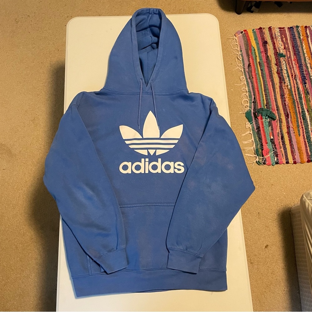 adidas ORIGINALS MEN'S TREFOIL HOODIES BLUEBIRD Men’s Large